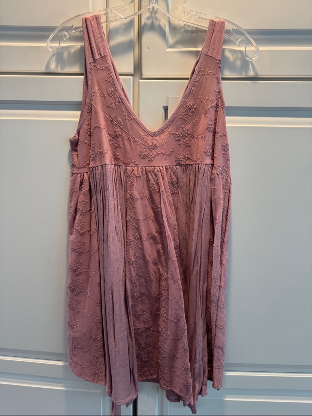 Cozy Casual Dusty Pink Sleeveless V-Neck Tank dress or tunic
